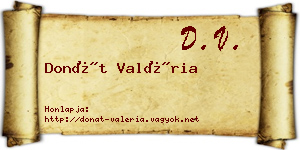 Donát Valéria névjegykártya